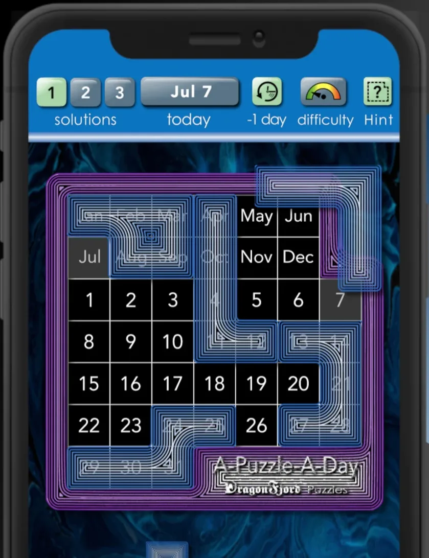 A-Puzzle-A-Day on a phone
